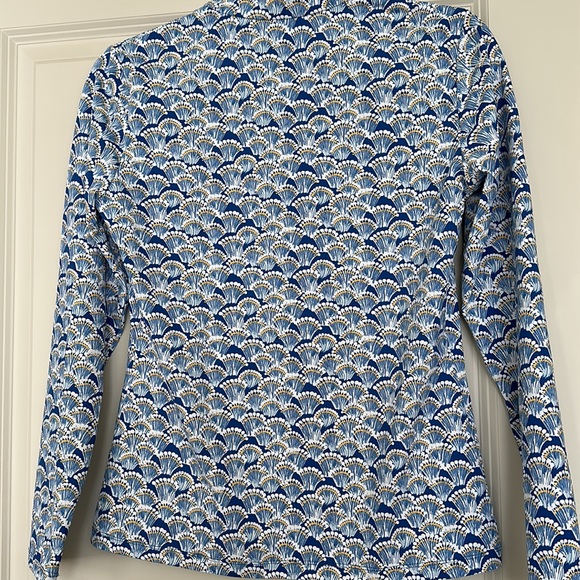 Jay McLaughlin, ladies quarter, zip, contemporary top pattern, stretchy, small. - Picture 7 of 10